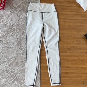 WeWoreWhat White Leggings with Black Trim